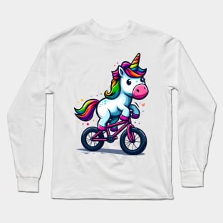 Biker Unicorn Long Sleeve T-Shirt